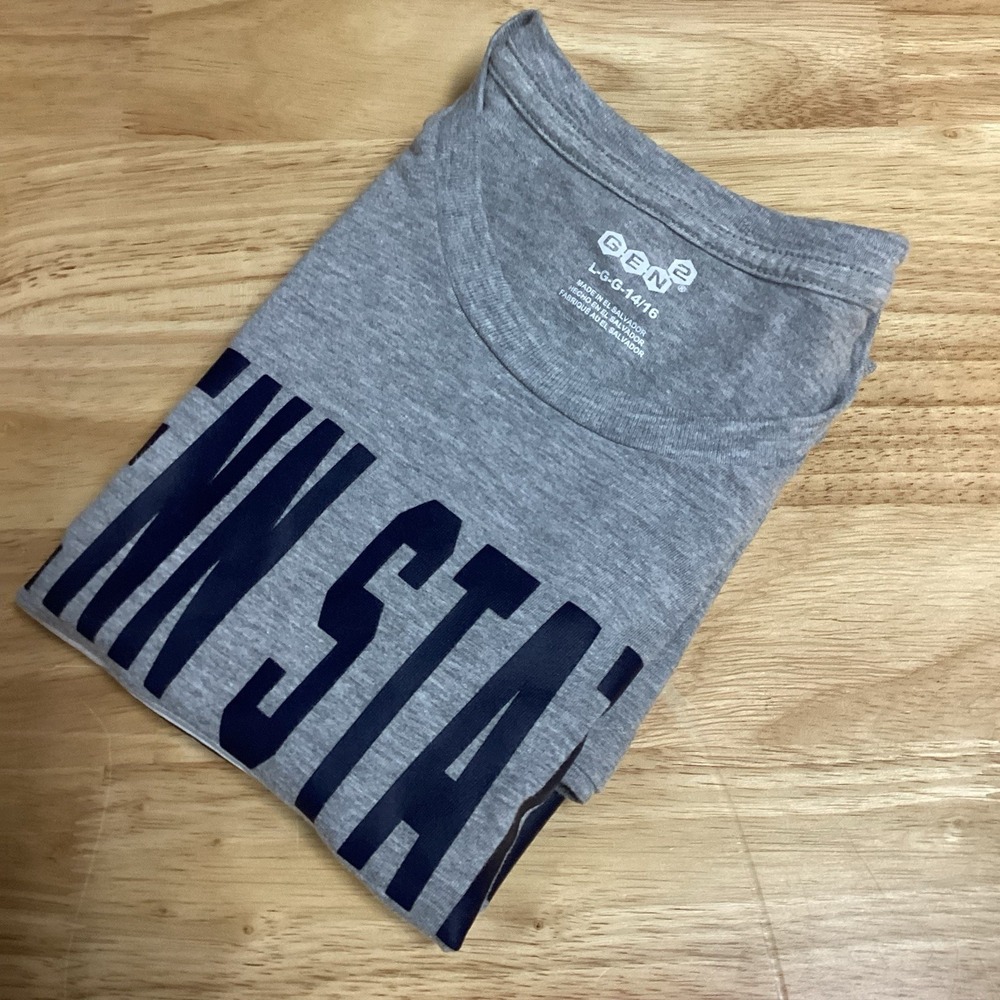 Kids Gen2 Penn State Nittany Lions‎ Short Sleeve Tshirt- Gray- Large